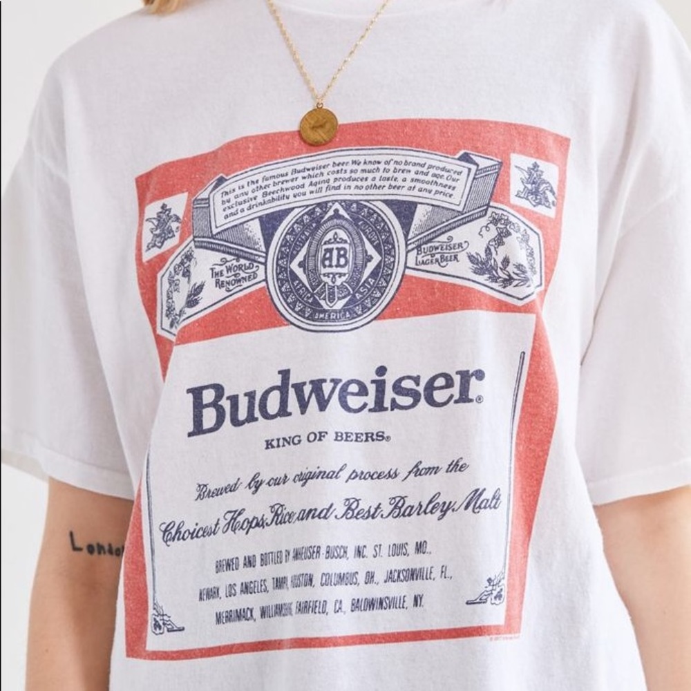 Junk Food Budweiser Classic Tee Shirt